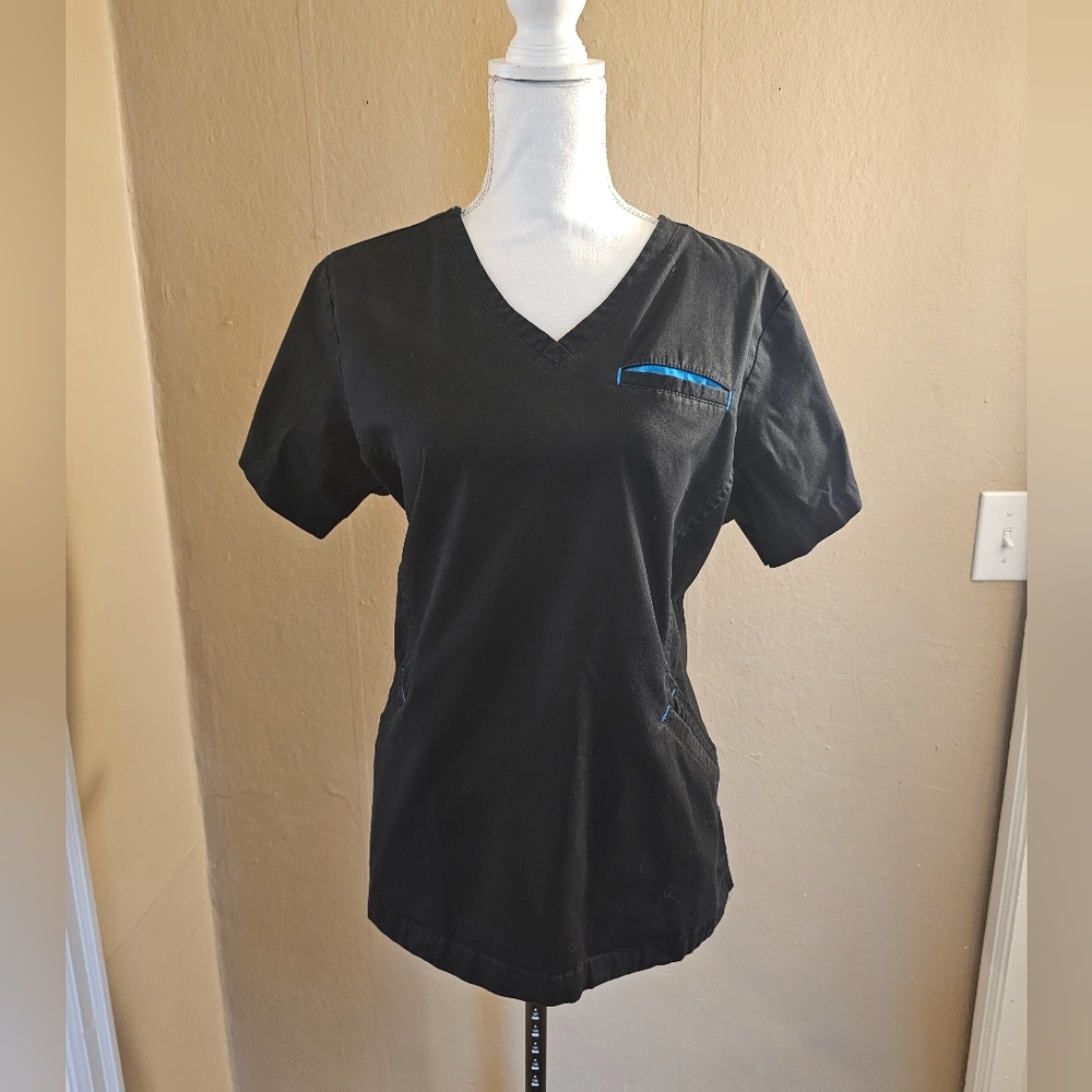 Womens Black Scrub Top